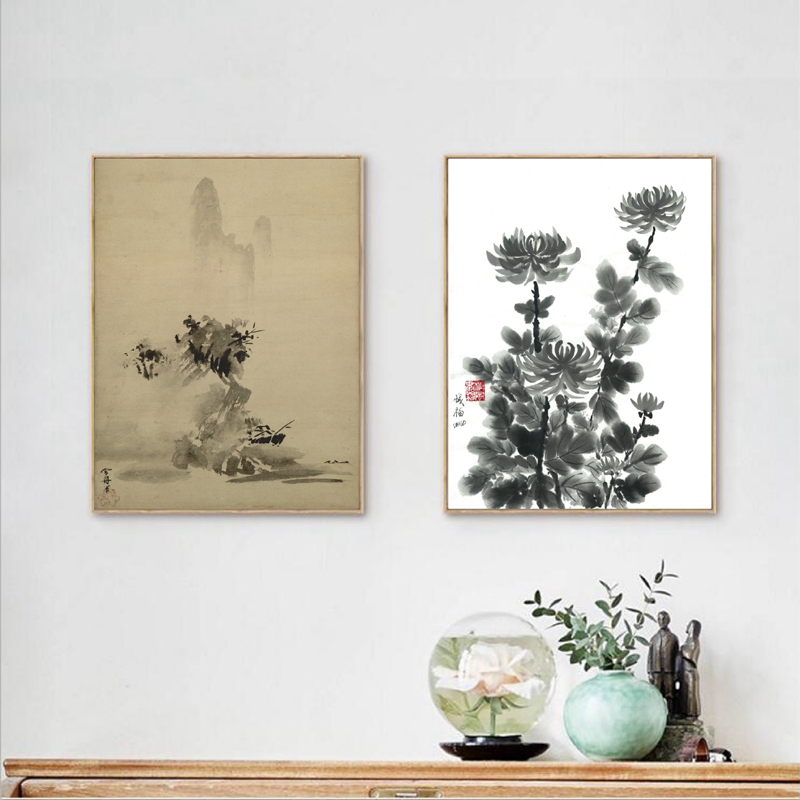 Japanese Traditional Lifestyle - Pittura a inchiostro tradizionale giapponese stampa