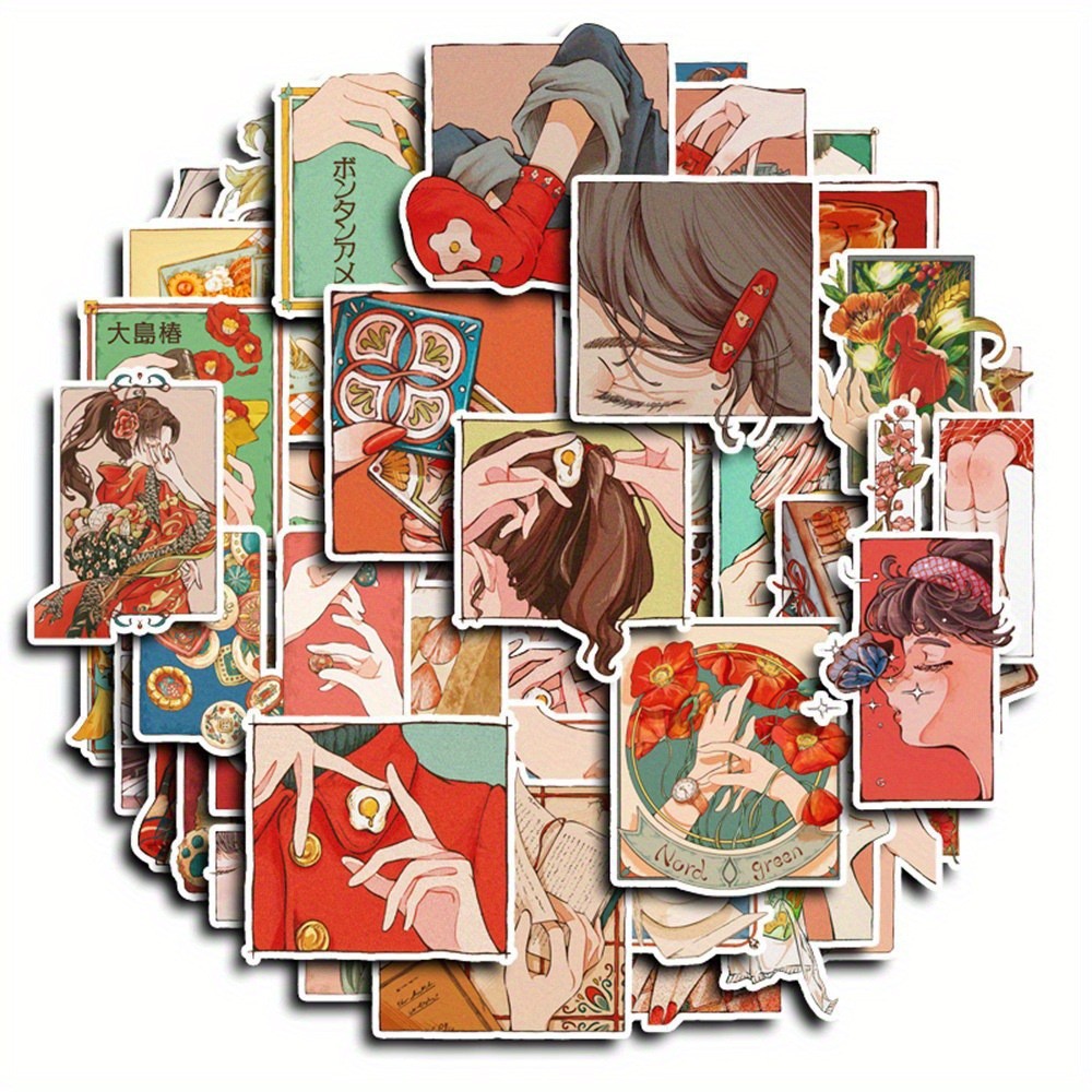 50 Pezzi Adesivi in Stile Vint - Japanese Traditional Lifestyle recensione e prezzo