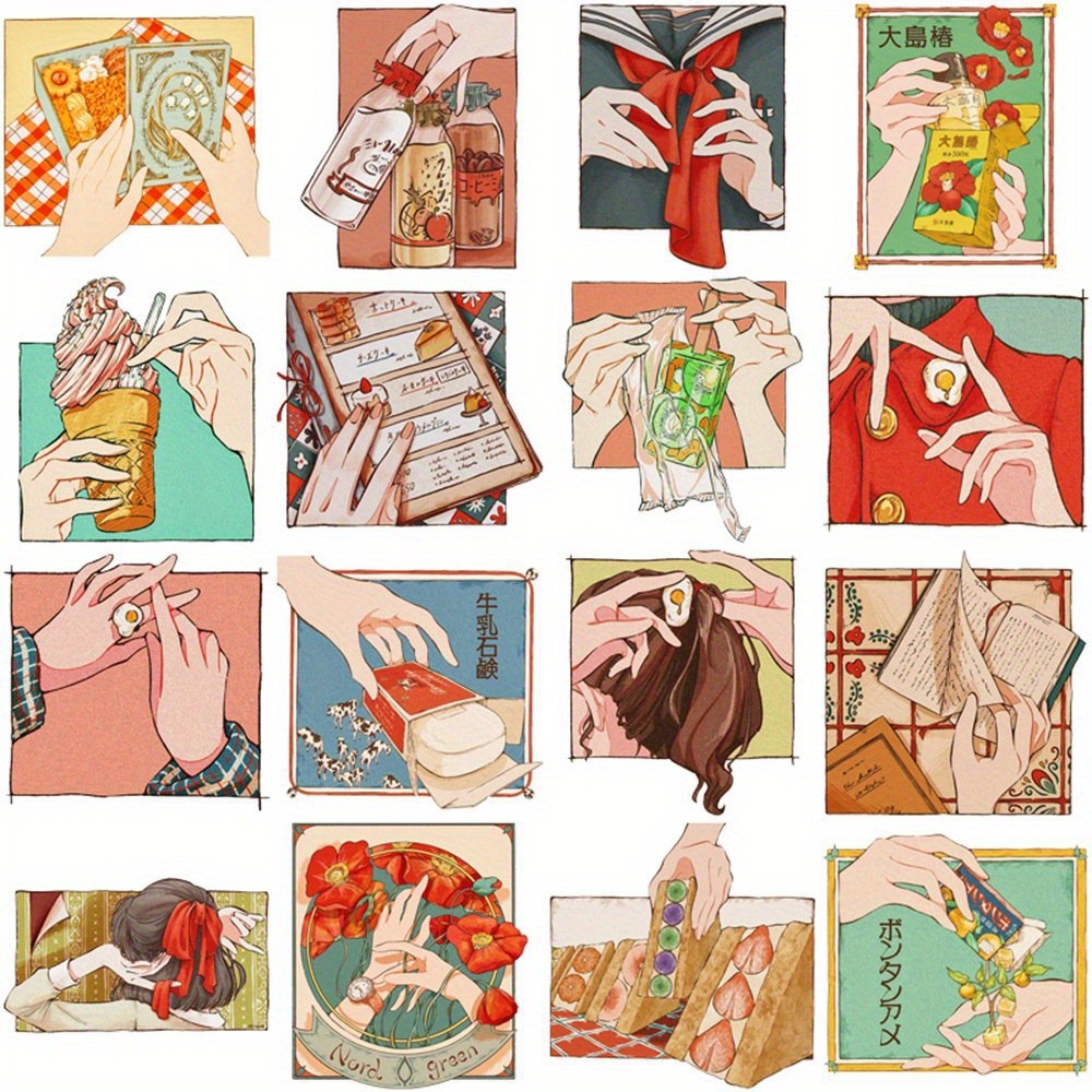 50 Pezzi Adesivi in Stile Vint - Japanese Traditional Lifestyle recensione e prezzo