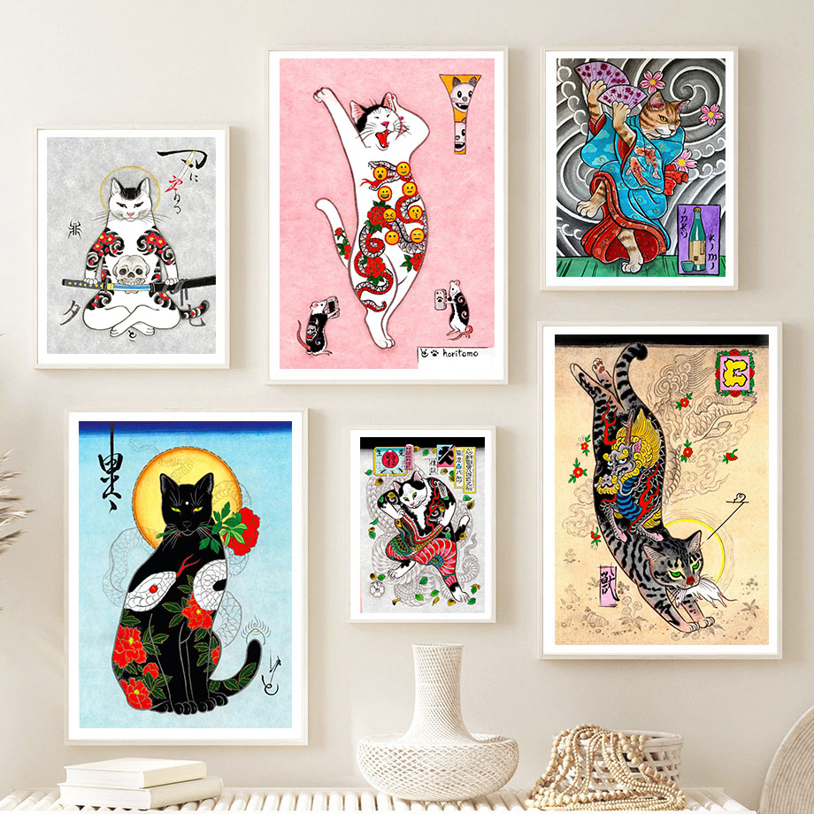 Stampa su Tela Gatto Samurai G - Japanese Traditional Lifestyle recensione e prezzo